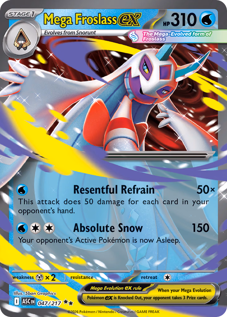 Mega Froslass ex Pokemon card (047/217, Ascended Heroes)