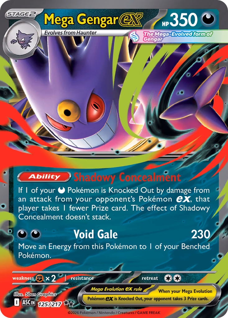 Mega Gengar ex Pokemon card (125/217, Ascended Heroes)