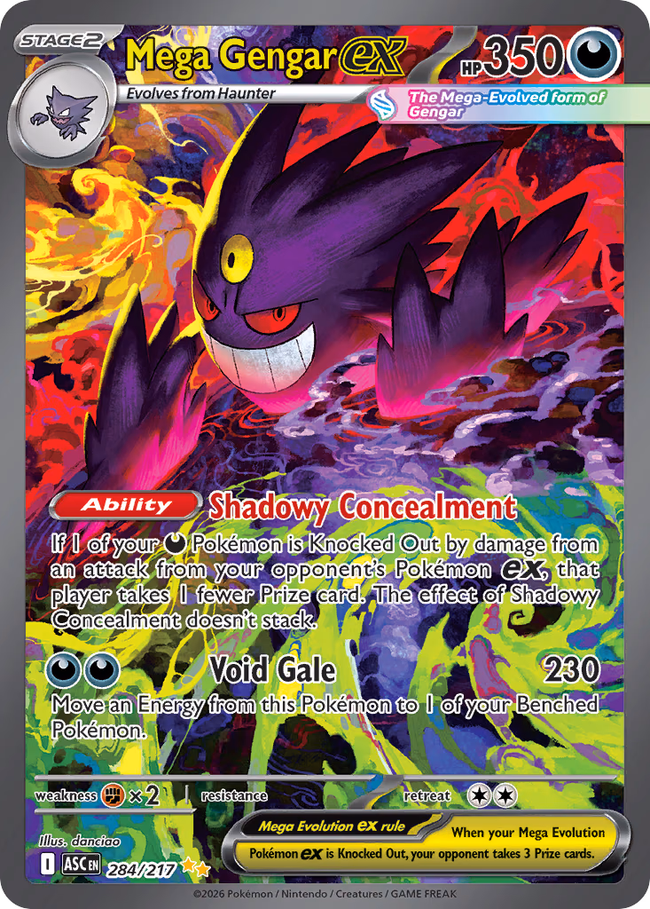 Mega Gengar ex Pokemon card (284/217, Ascended Heroes)