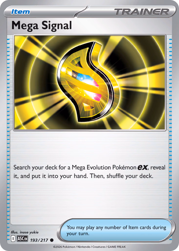 Mega Signal Pokemon card (193/217, Ascended Heroes)