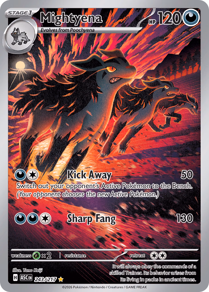 Mightyena Pokemon card (243/217, Ascended Heroes)