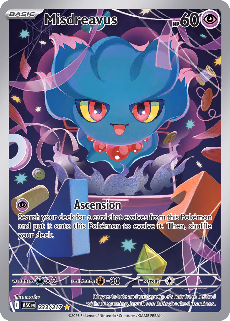 Misdreavus Pokemon card (233/217, Ascended Heroes)