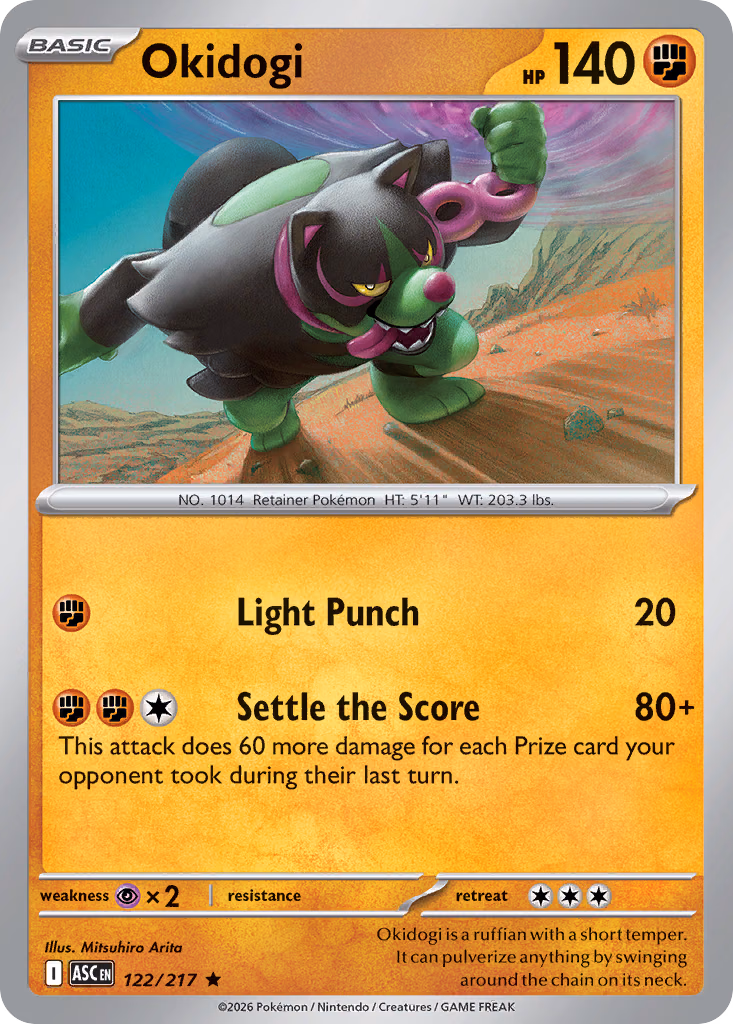 Okidogi Pokemon card (122/217, Ascended Heroes)
