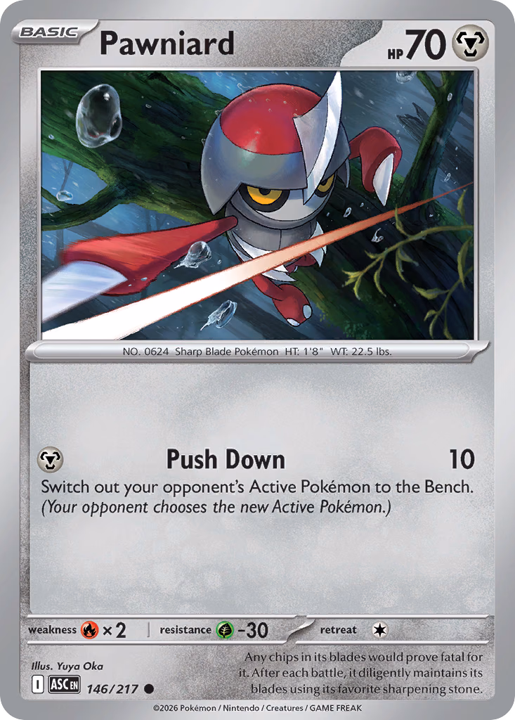 Pawniard Pokemon card (146/217, Ascended Heroes)