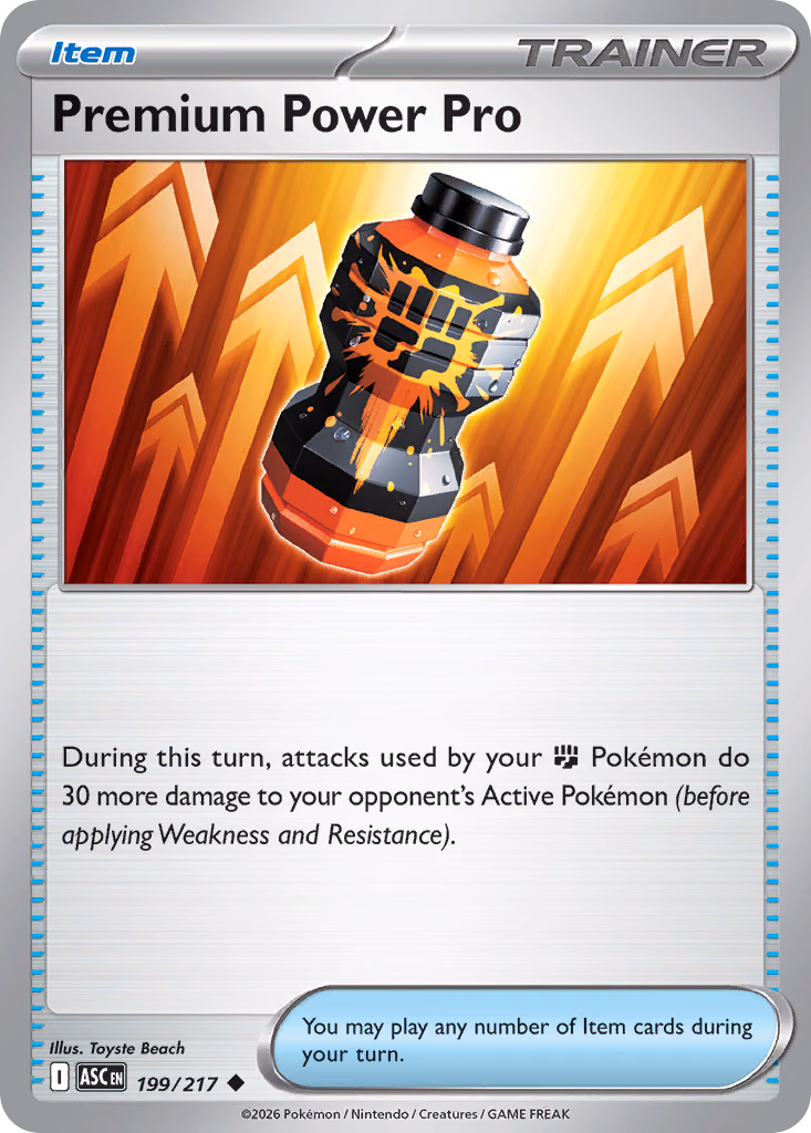 Premium Power Pro Pokemon card (199/217, Ascended Heroes)