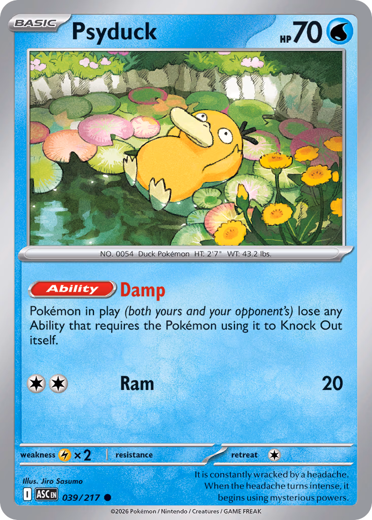 Psyduck Pokemon card (039/217, Ascended Heroes)