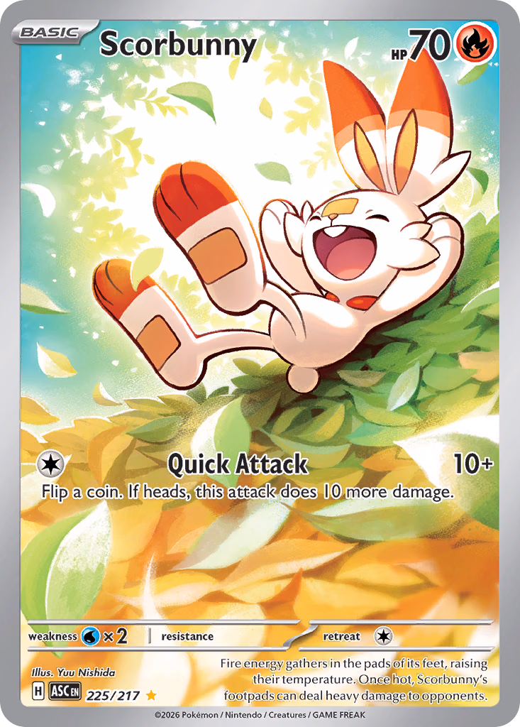 Scorbunny Pokemon card (225/217, Ascended Heroes)