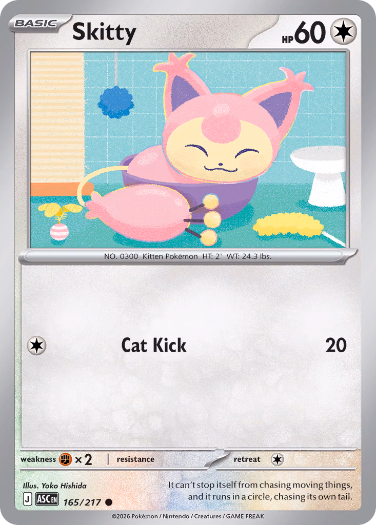 Skitty Pokemon card (165/217, Ascended Heroes)