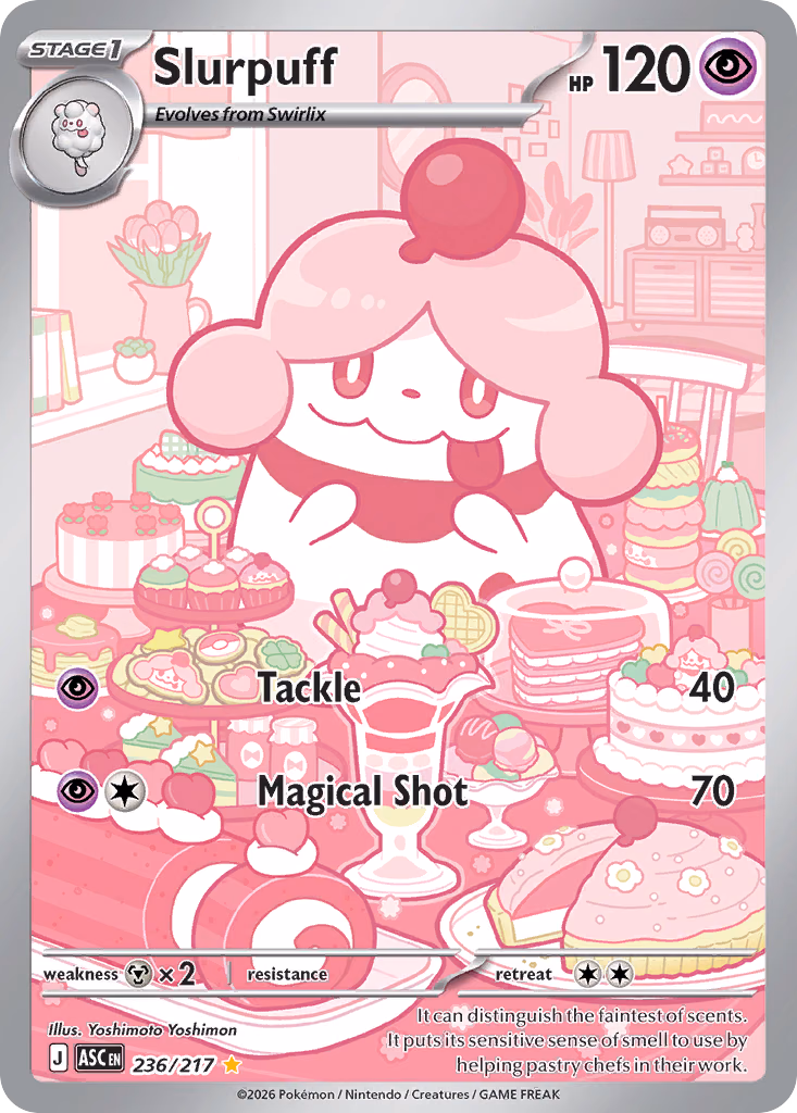 Slurpuff Pokemon card (236/217, Ascended Heroes)