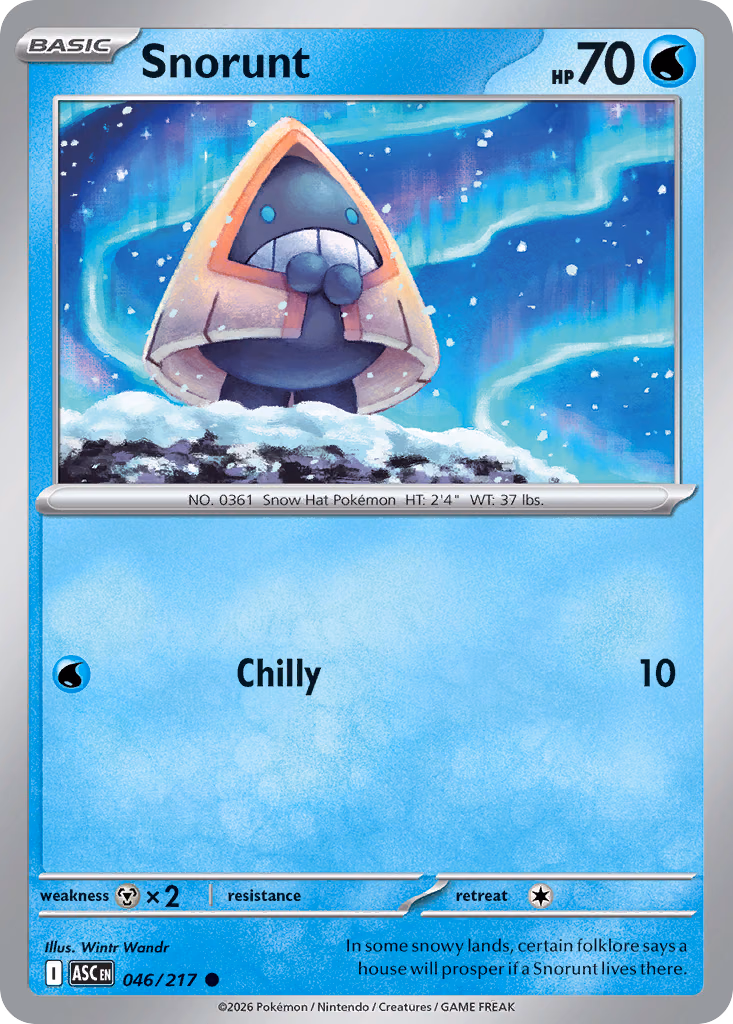 Snorunt Pokemon card (046/217, Ascended Heroes)