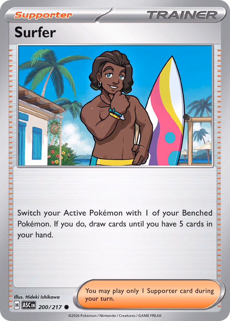 Surfer Pokemon card (200/217, Ascended Heroes)