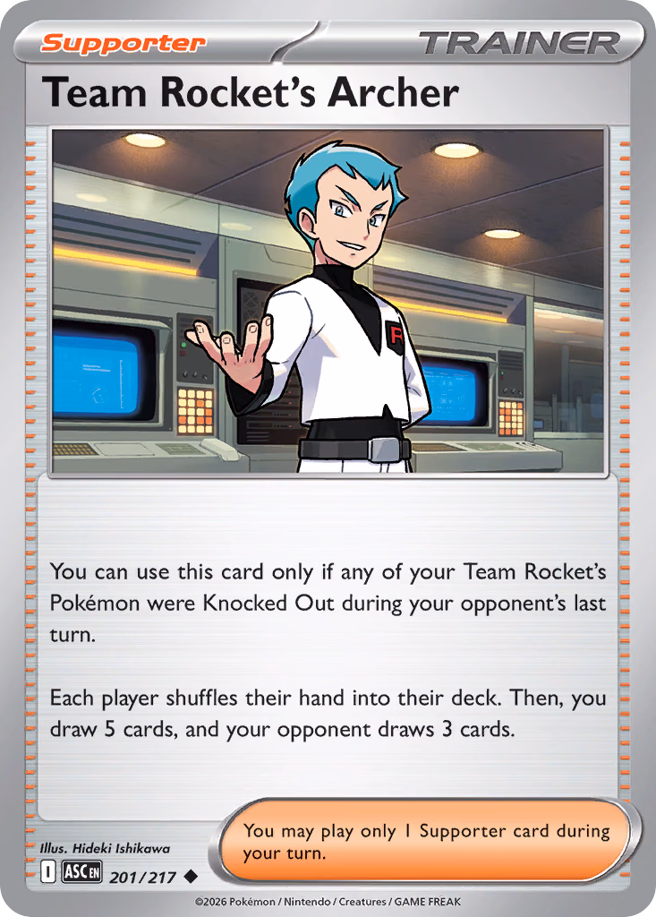 Team Rocket's Archer Pokemon card (201/217, Ascended Heroes)