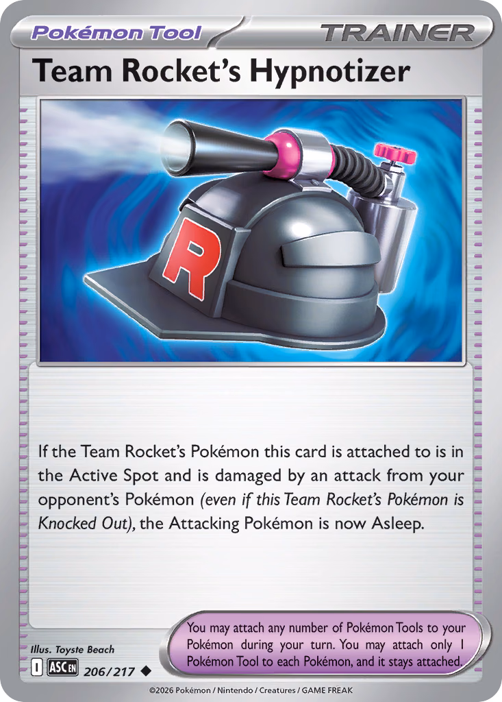 Team Rocket's Hypnotizer Pokemon card (206/217, Ascended Heroes)