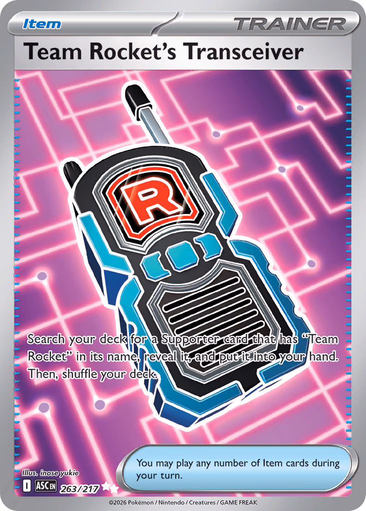 Team Rocket's Transceiver Pokemon card (263/217, Ascended Heroes)