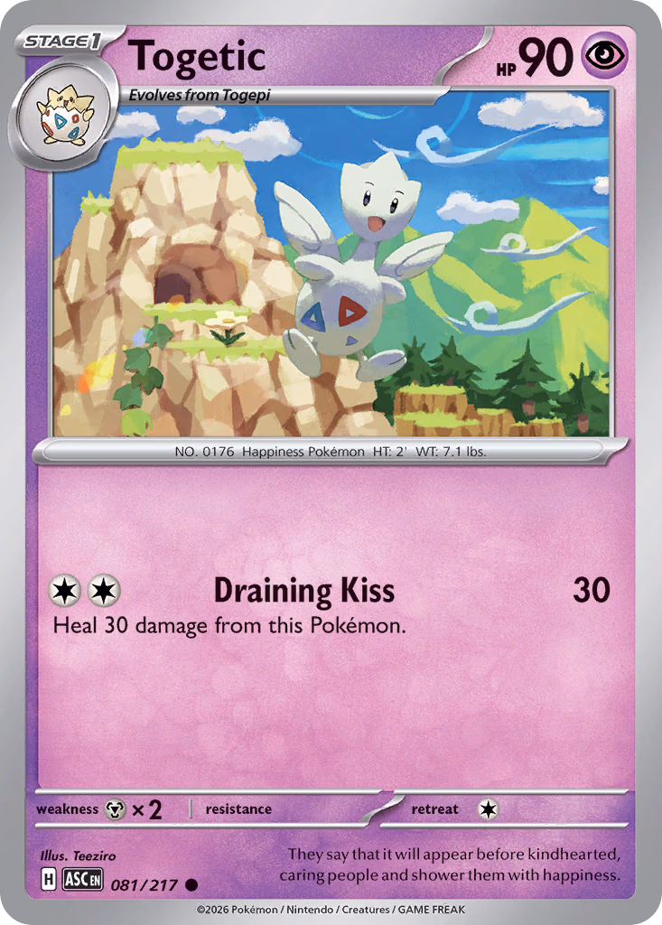 Togetic Pokemon card (081/217, Ascended Heroes)