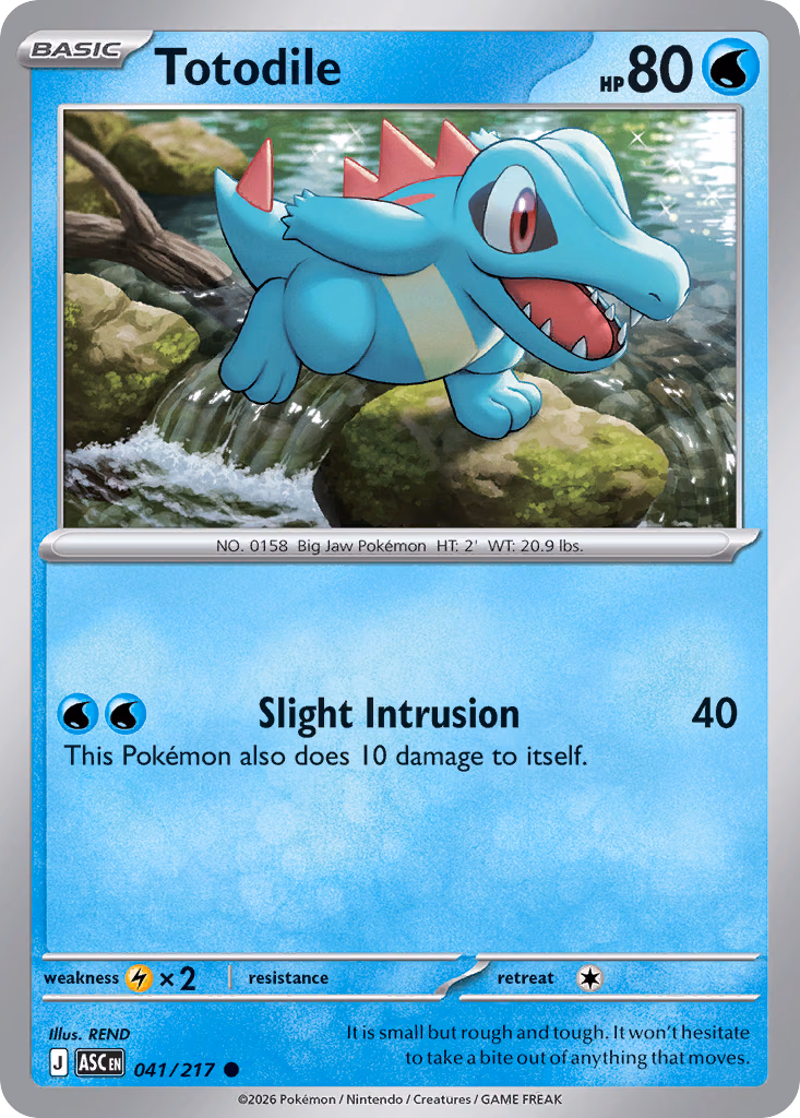 Totodile Pokemon card (041/217, Ascended Heroes)