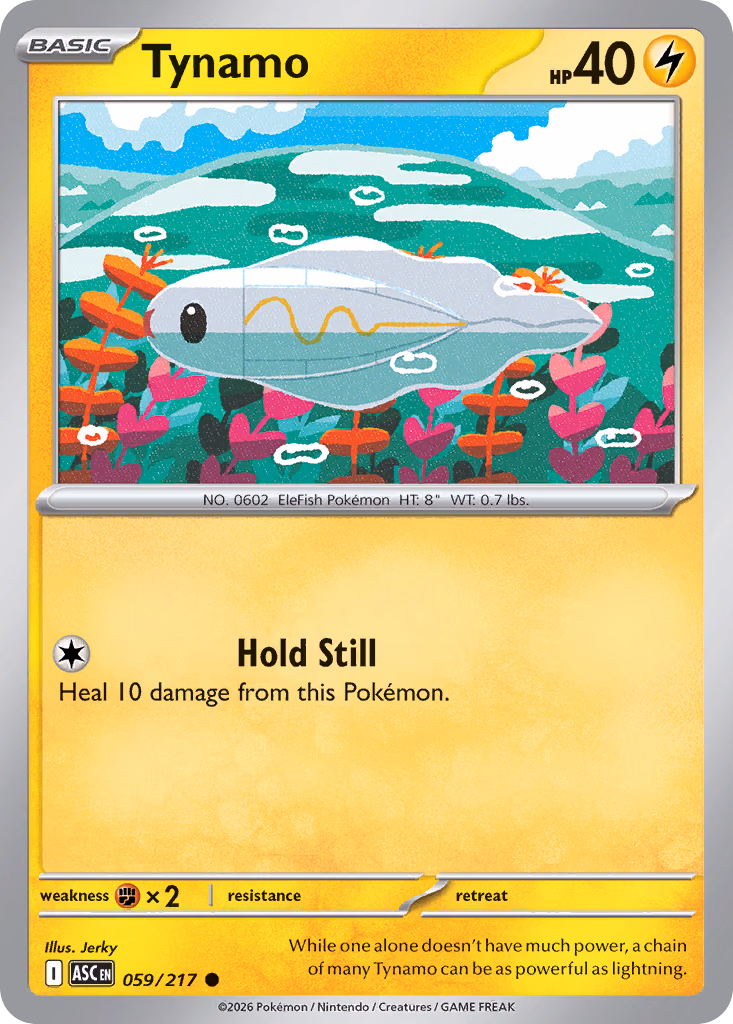 Tynamo Pokemon card (059/217, Ascended Heroes)