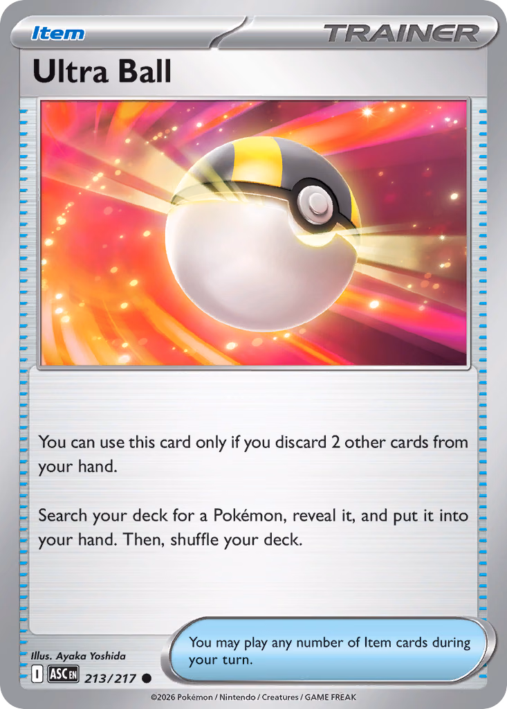 Ultra Ball Pokemon card (213/217, Ascended Heroes)