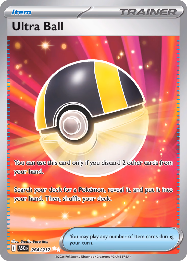 Ultra Ball Pokemon card (264/217, Ascended Heroes)