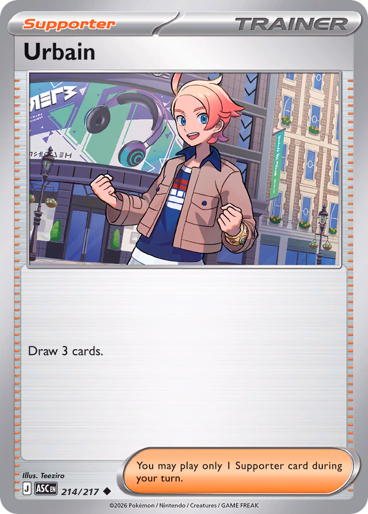 Urbain Pokemon card (214/217, Ascended Heroes)