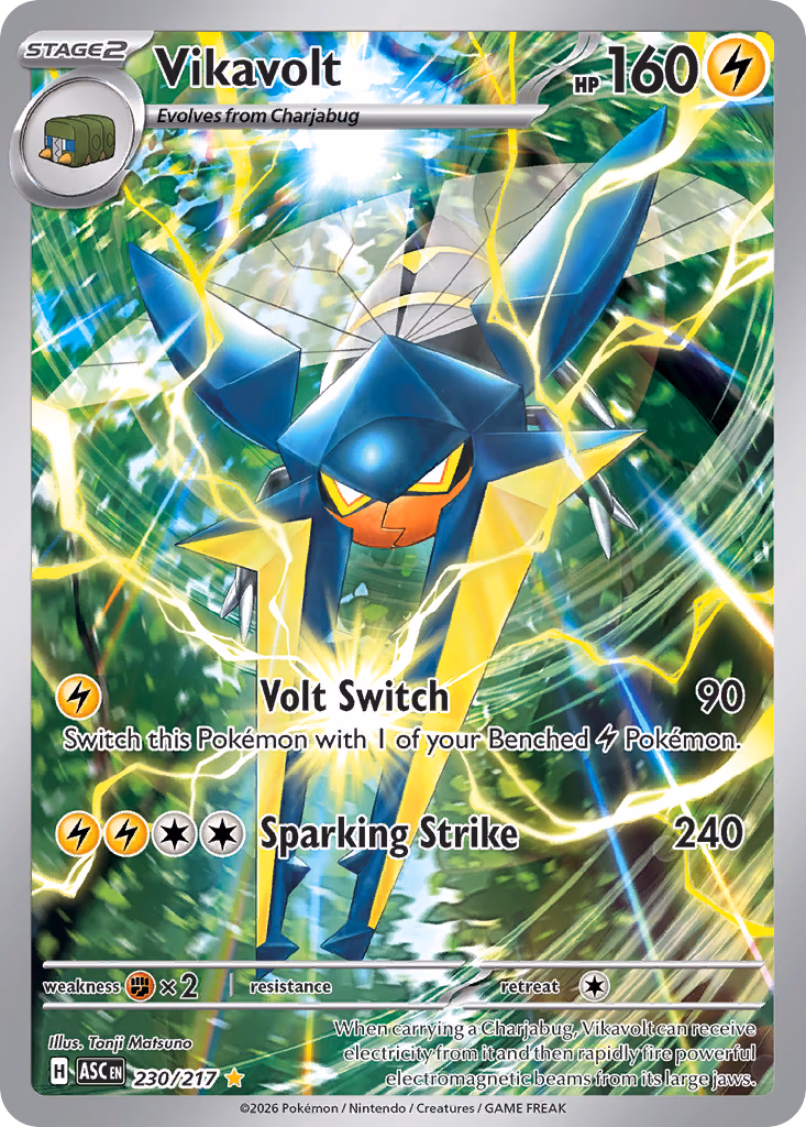 Vikavolt Pokemon card (230/217, Ascended Heroes)