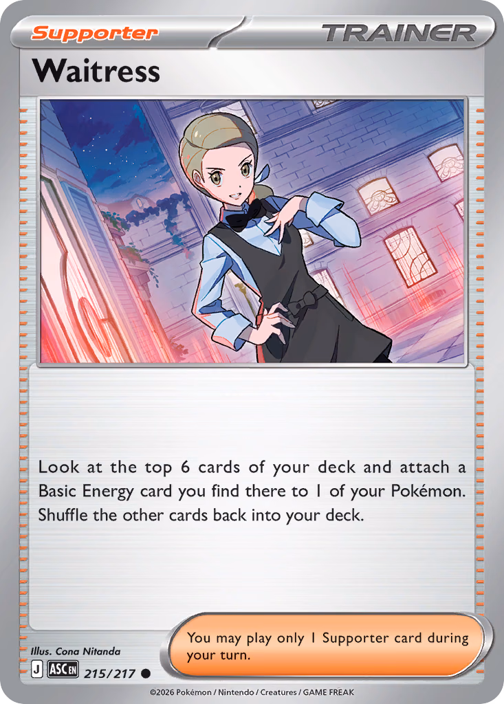 Waitress Pokemon card (215/217, Ascended Heroes)
