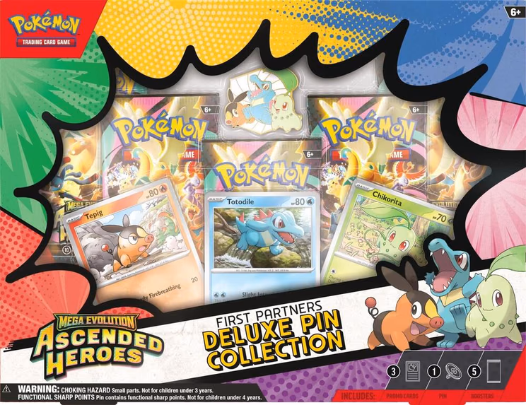 Pokemon Ascended Heroes First Partners Deluxe Pin Collection