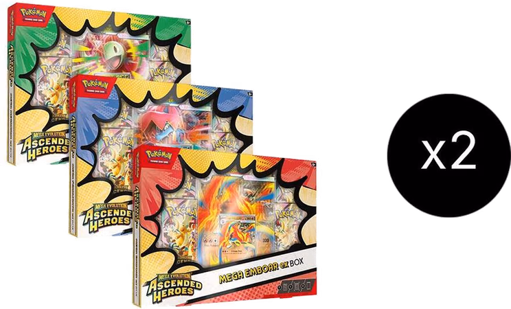 Pokemon Ascended Heroes Mega ex Boxes Case