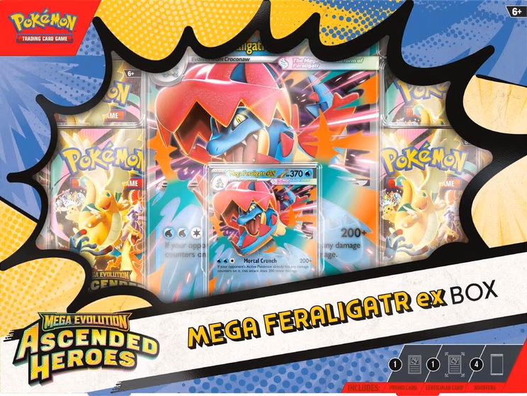Pokemon Ascended Heroes Mega Feraligatr ex Box