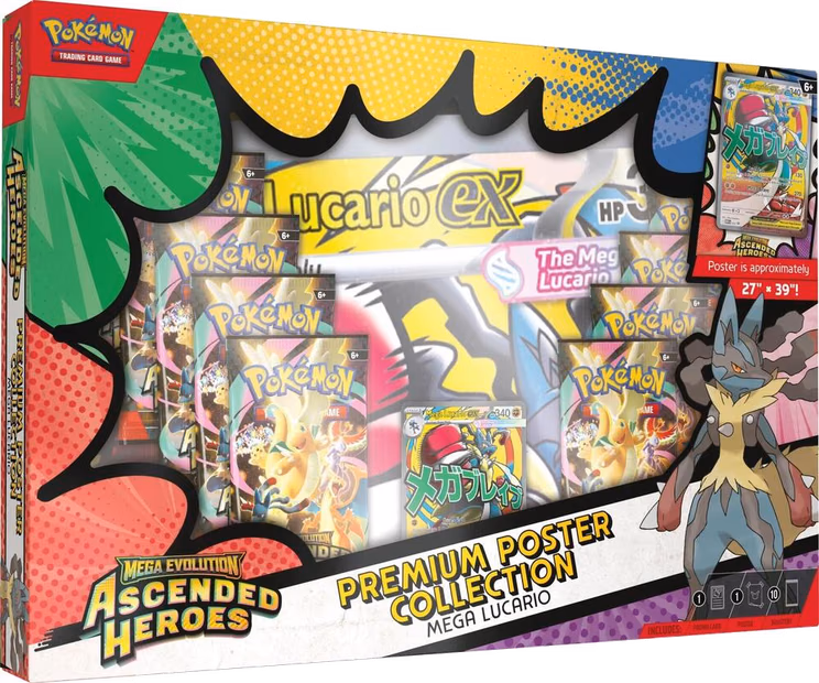 Pokemon Ascended Heroes Premium Poster Collection: Mega Lucario