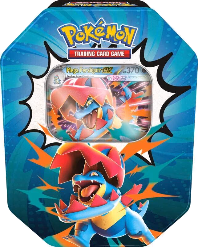 Pokemon Ascended Heroes Tin [Mega Feraligatr ex]