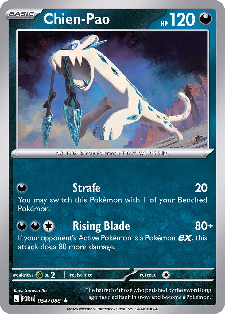 Chien-Pao Pokemon card (054/088, Perfect Order)