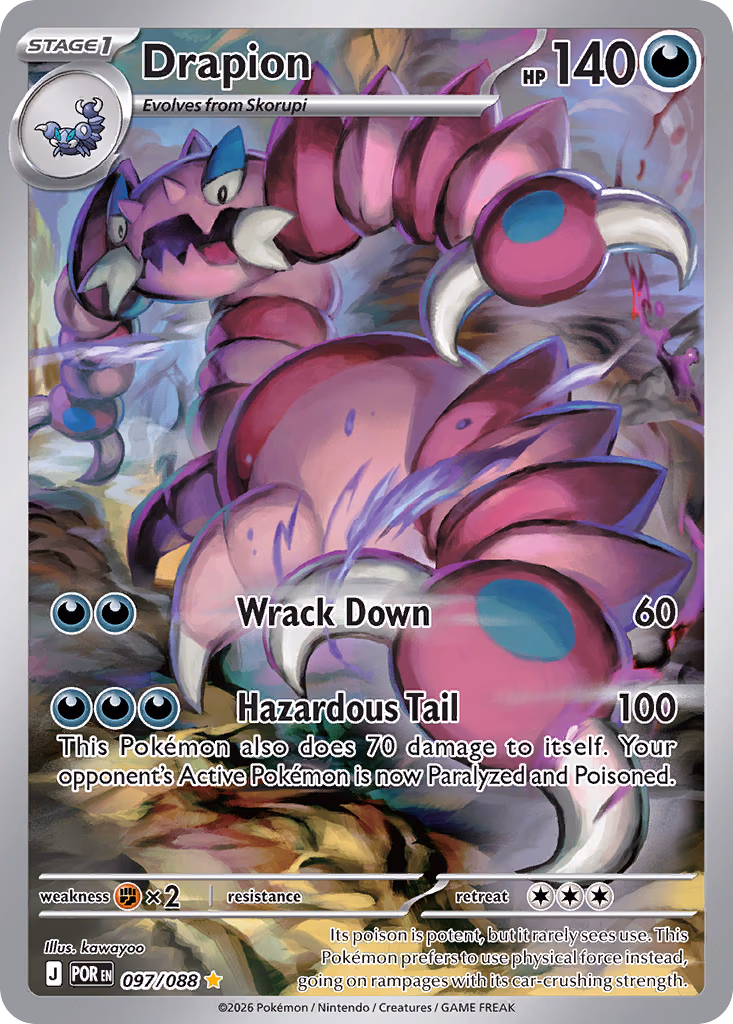 Drapion Pokemon card (097/088, Perfect Order)