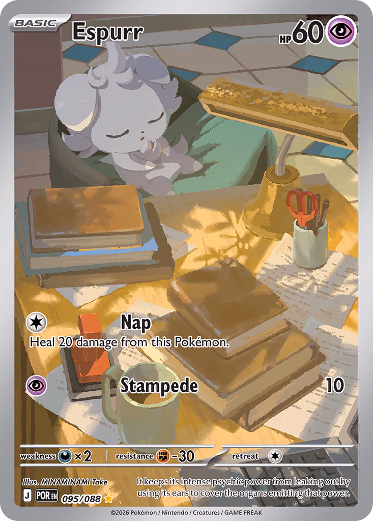 Espurr Pokemon card (095/088, Perfect Order)