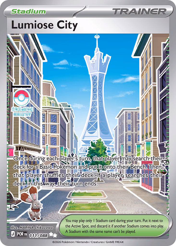 Lumiose City Pokemon card (111/088, Perfect Order)