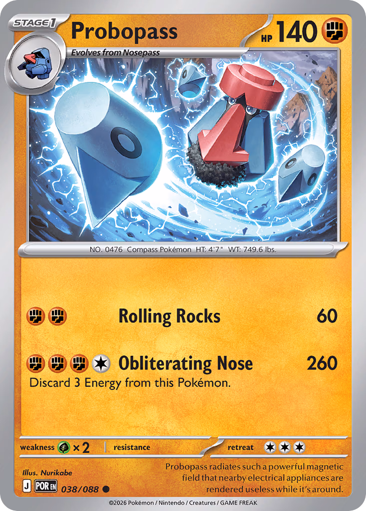 Probopass Pokemon card (038/088, Perfect Order)