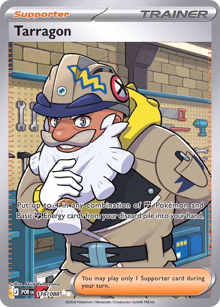 Tarragon Pokemon card (116/088, Perfect Order)