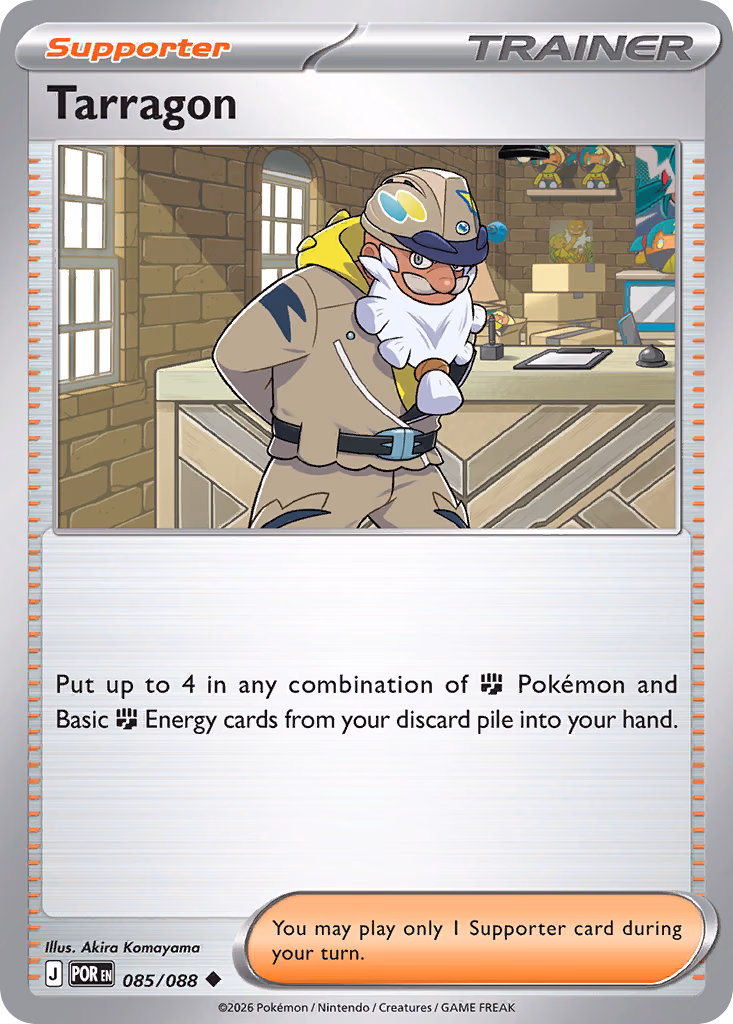 Tarragon Pokemon card (085/088, Perfect Order)