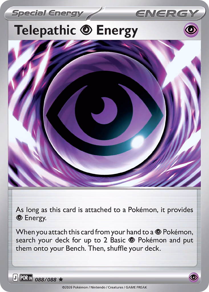 Telepathic Psychic Energy Pokemon card (088/088, Perfect Order)