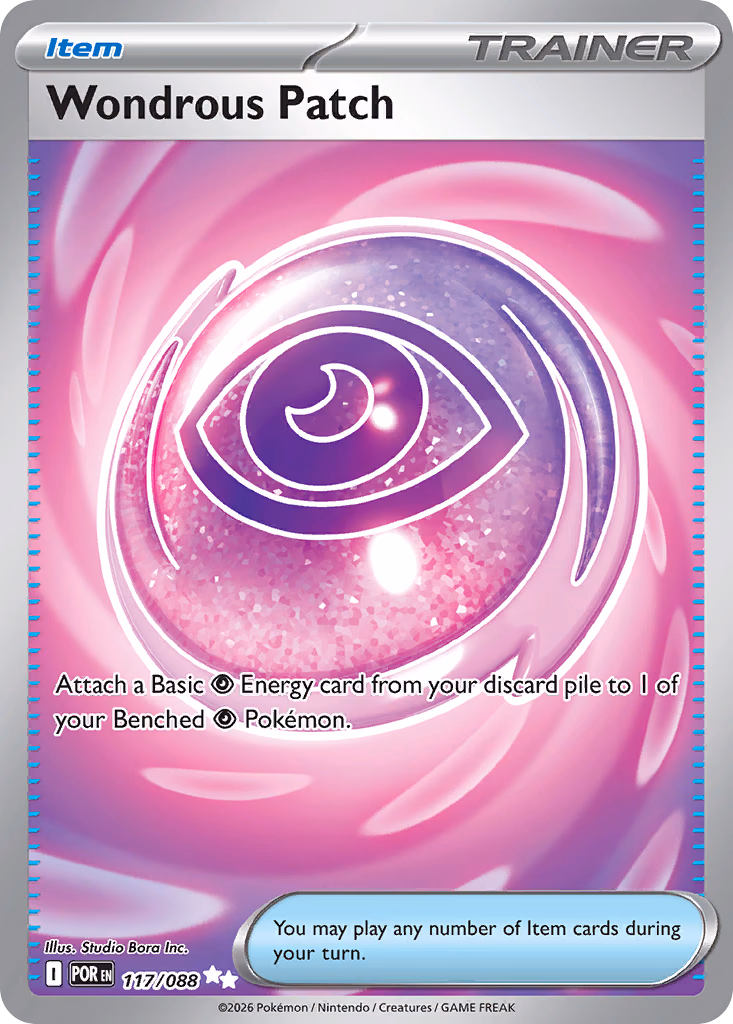 Wondrous Patch Pokemon card (117/088, Perfect Order)