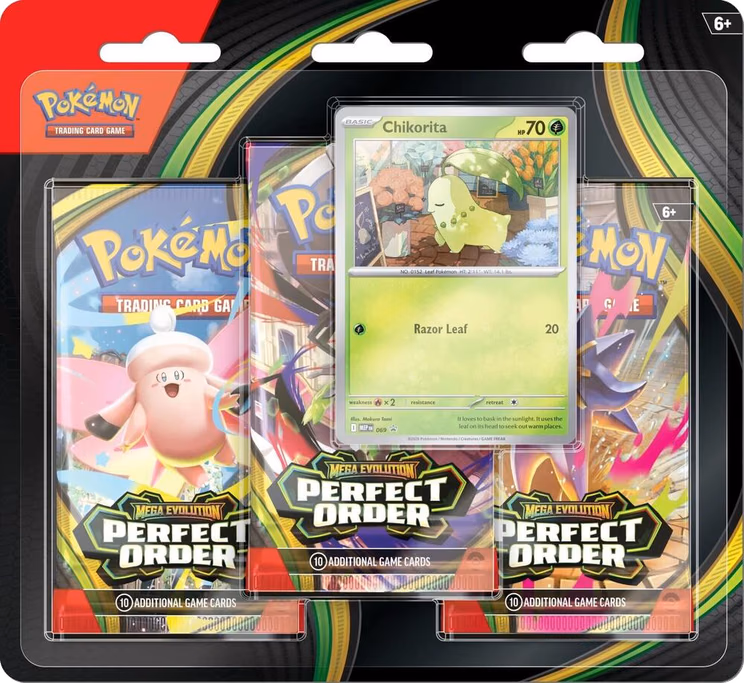Pokemon Perfect Order 3 Pack Blister [Chikorita]