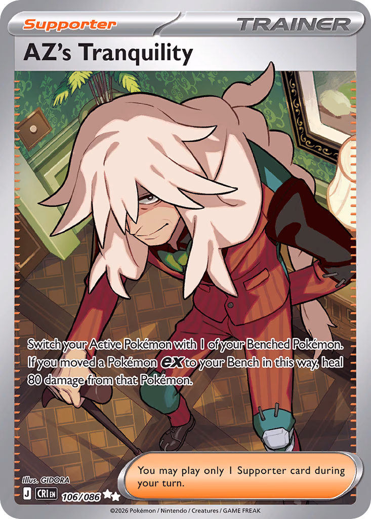 AZ's Tranquility Pokemon card (106/086, Chaos Rising)