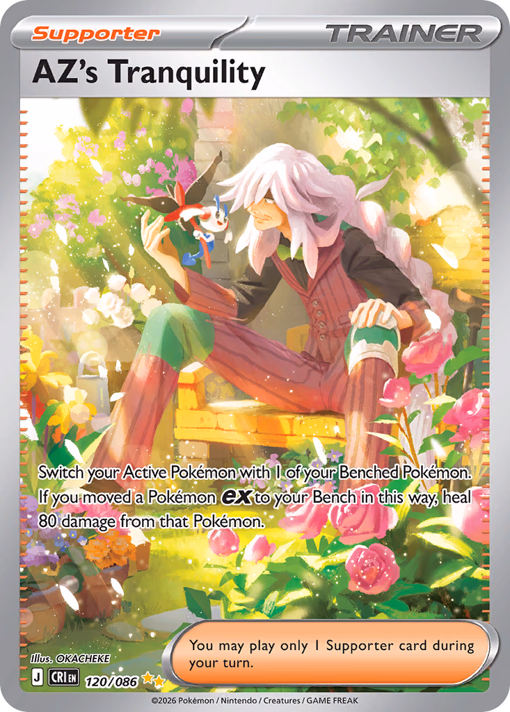 AZ's Tranquility Pokemon card (120/086, Chaos Rising)
