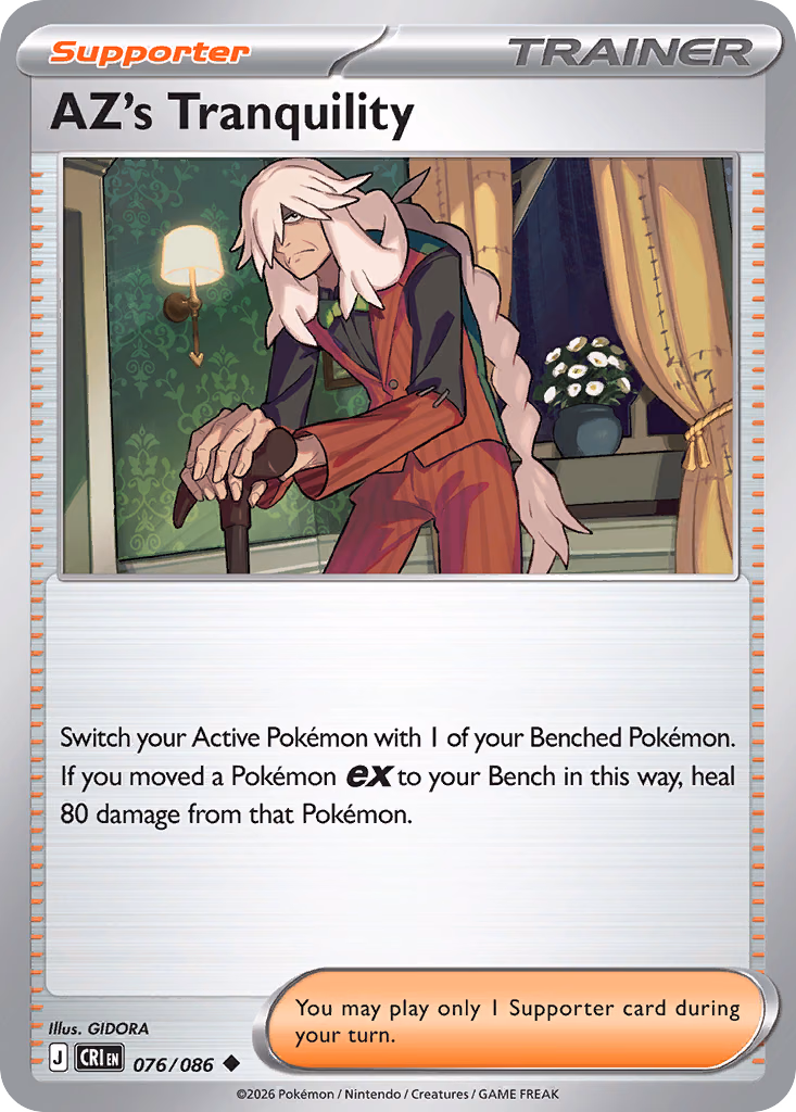 AZ's Tranquility Pokemon card (076/086, Chaos Rising)