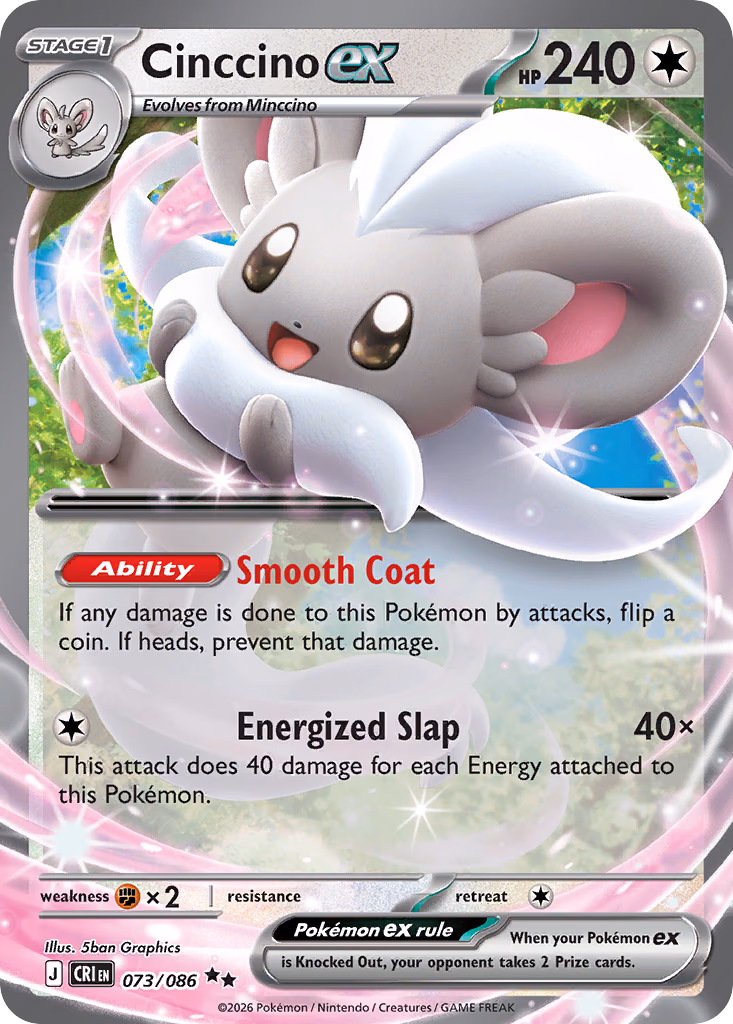 Cinccino ex Pokemon card (073/086, Chaos Rising)
