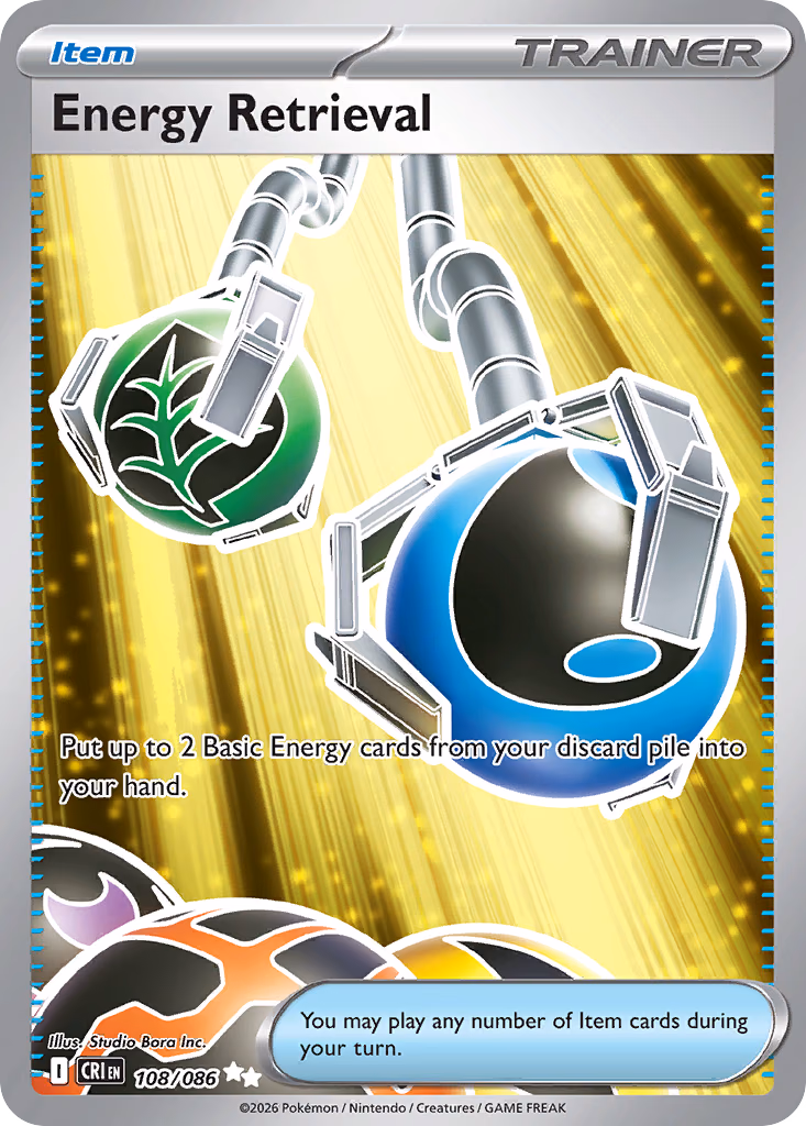 Energy Retrieval Pokemon card (108/086, Chaos Rising)
