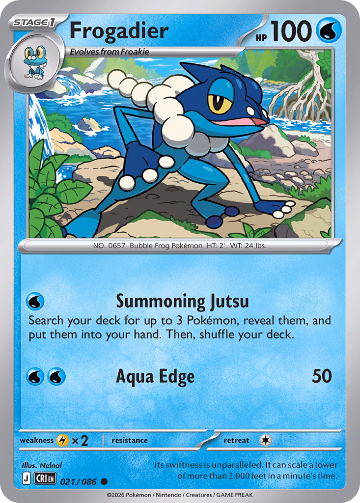 Frogadier Pokemon card (021/086, Chaos Rising)