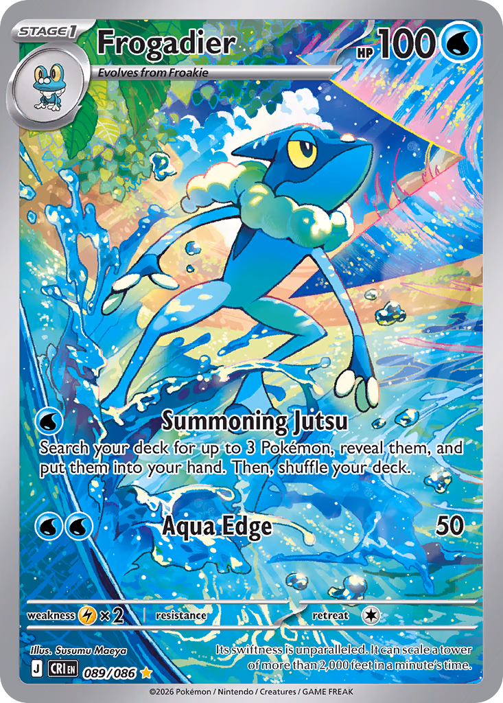 Frogadier Pokemon card (089/086, Chaos Rising)