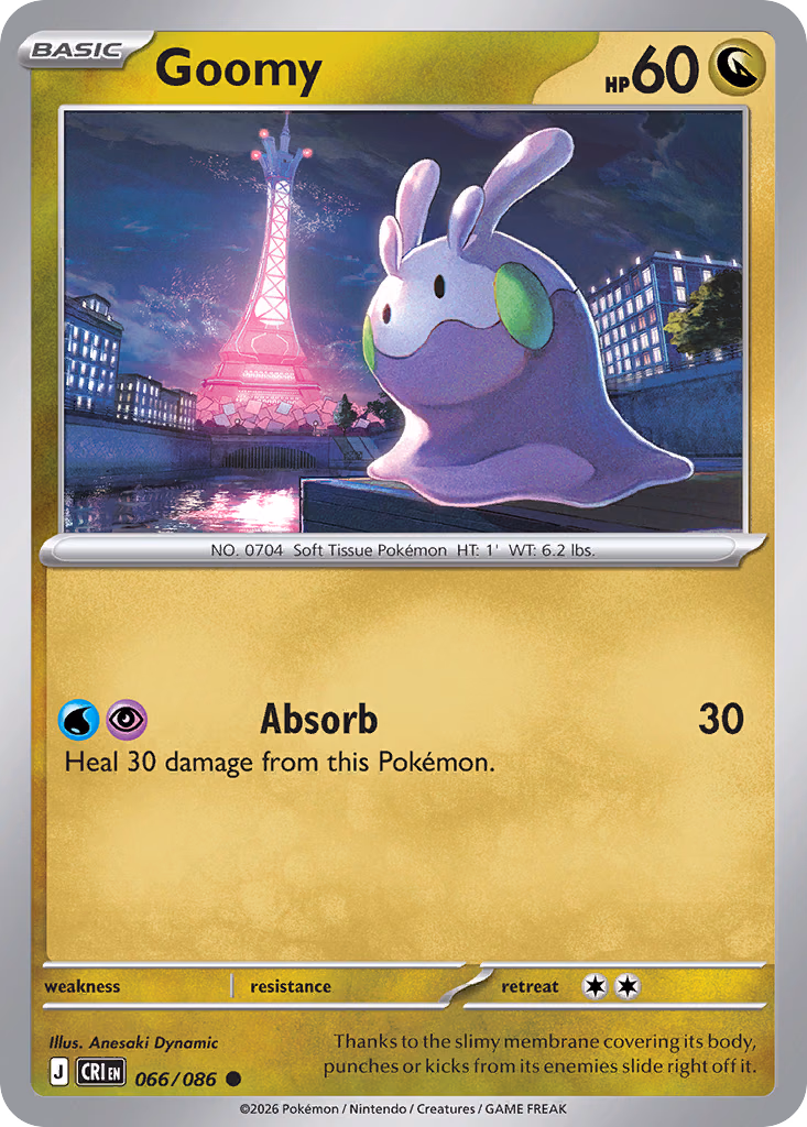 Goomy Pokemon card (066/086, Chaos Rising)
