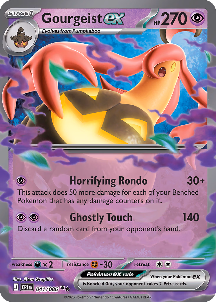 Gourgeist ex Pokemon card (041/086, Chaos Rising)